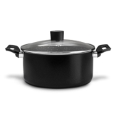 Caçarola com Tampa Brinox Ceramic Life Naturalle Ø24cm 4,3L Preto Ebony