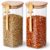 Potes de Vidro De 1 Litro com Tampa E colher de Bambu Hermética