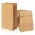 Saco de Lanche Kraft Papel Delivery M 30x18x10 Pacote 100unidades Liso Marrom-claro Liso