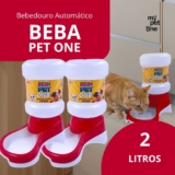 Kit 2 Bebedouro Automático Beba Pet One Vermelho Galão – 2 Litros