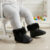 Bota Bebê Menina Preta Bebê Mania Barato Conforto 103-04 Preta Pom-Pom