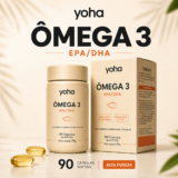 Ômega 3 EPA DHA Yoha 90 Cápsulas Alta Pureza Saúde do Coração e Cérebro