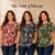 Blusa Feminina Plus Size Kit 3 Peças Estampadas Manga Curta Soltinha Confortável