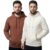 Kit 2 Moletom Masculino Com Capuz Liso Blusa De Inverno Confortável 100% Algodão Premium