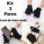 Kit 1- 3 pares luvas de meio dedo de lã antiderrapante Unissex Masculino e feminino para inverno frio