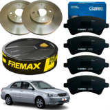 Kit Disco De Freio+ Pastilha Diant Corolla Xli 1.6 2007 2008