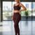 Conjunto Academia Calça Legging  Top Zero Transparência Feminina Musculação Roupa Academia Poliamida