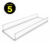 Kit 5 Tampa Slice Cake Bolo Forma Acrílico 30×10 Transparente Cristal 3mm Para Bolo
