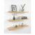 Kit 3 Prateleiras Suporte Invisivel Flutuante Decoração Parede Sala Quarto Cozinha Madeira