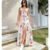 Vestido Longo Feminino Estampa Alças Ajustáveis Elegante e Confortável Qualidade Premium