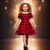 Vestido Xadrez Infantil Menina Vermelho Modelo Ciganinha Estilo Conforto Muito Elegante e Luxuoso