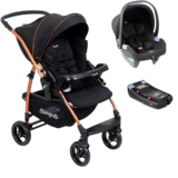 Carrinho de Passeio Rio K Preto Cobre + Bebê Touring X + Base – Burigotto