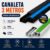 3 Metros Canaleta Organizador De Fios Preta Branca 20x10mm Sistema X Com Fita Adesiva E Divisoria
