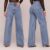 Calça Jeans Feminina Wide Leg Cintura Alta Pantalona Soltinha Confortável Moda Feminina