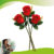 Kit 3 Rosas Artificiais Vermelhas Realistas Decorativas Luxo Vasos Arranjos Festa Mesa Presente