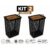 Kit 2 Cesto Organizador 49 Litros Telado Tampa  Label Madeira – Banheiro e Lavanderia