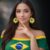 Brinco Brasil Copa 2026. 3D PLA.  Dona Queen Elegância.  Moda Torcida
