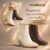 Bota Feminina Salto Bloco Médio Casual Moderna Luxo Moleca Elegante Moda Feminina Original