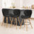 Kit 3 Banquetas Slim Pé Palito Eiffel Wood Estofada Casa Sala Apartamento Escritório Pé Madeira