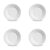 Kit 4 Pratos Sobremesa Madeleine 20,5cm Branco – Porto Brasil