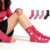 (3-12) Meias femininas de cano médio com estampa floral, meias esportivas, tamanho 35-40