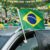 Kit 2 Bandeiras Brasil para janela de carro 30 x 45
