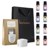 Kit Difusor Aromatizador porcelana + 8 Essências Sortidas – Via Aroma