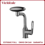 Torneira Cozinha Monocomando Gourmet 4 Modos Misturador 360° Giratória Água Quente e Fria Pia Lavatório Inox Luxo