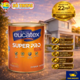 Tinta Acrílica Lavável Super Pró Fosco 3,6 Litros Eucatex, Interna e Externa, Antimofo, Várias Cores
