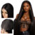 Semi Lace Lisa Repartição Fixa Natural Peruca 80cm Fibra de Colágeno