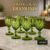 Jogo 6 Taças Diamond Verde 300ml Vidro Elegante Sofisticado Diamante Vinho Água Sofisticada