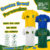 Camisa Brasil Personalizada Dry-Fit | Logo Nome e Número | Varios Modelos | Amarela e Verde | Uniforme Eventos e Times