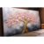 QUADRO DECORATIVO 1 PEÇA ARVORE DA VIDA ROSA DOURADA