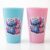 Copos Stitch Angel Adesivados de Plástico 380ml Resistentes Para Criança Festa Lembrancinha presente