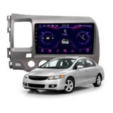 Multimídia 9P New Civic 2007 A 2011 2ram+64gb Quadcore Carplay Android Gps Bluetooth Quadcore