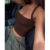 Blusinha feminina gringa decote reto costas aberta