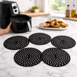 Kit 5 Tapete Redondo Silicone airfryer Universal Fritadeira