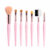 KIT 7 Pincéis Maquiagem Conjunto De Pincel Completo para Sombra Delineador Pó Blush