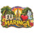 Ímã de Geladeira Maringá PR – Eu ❤️ Maringá | Catedral + Parque | MDF