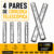 Kit 8 Corrediças Telescópica Reforçada Trilho +Brinde Parafusos – 20CM 25CM 30CM 35CM 40CM 45CM 50CM