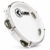 Pandeiro 8 Polegadas ABS Branco Pele Cristal 40084BR com Platinela Inox Infatil Luen