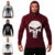Camiseta Manga Longa Justiceiro The Punisher Militar Algodão