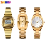 SKMEI & LIEBIG Relógio Feminino Estilo Executivo Moderno Pulseira de aço Inoxidável Relógio de Quartzo à Prova d’água