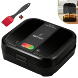 Sanduicheira Elétrica e Grill Churrasqueira 2 em 1 Antiaderente + Pincel de Silicone 750w 127v/220v