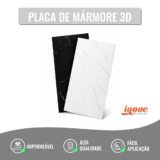 Kit Placas Adesivas 3D Marmore 60×30 cm Lavável Parede Cozinha Sala
