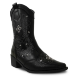 Bota Infantil Texana Menina Boiadeira Nº30 ao 37 Moda Country Bordada 09.62J