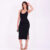 Vestido Midi Canelado Fenda Lateral de Alcinha Decote em V com Elastano