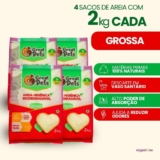 Kit 4 Areia Biodegradável Grossa 2 Kg para Gatos – Great Pets