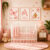 Quadro decorativo 3 peças Borboleta Rosa Flores Personalizado com nome decoraçao quarto infantil