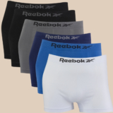 Kit 6 Cuecas Reebok Boxer Microfibra Classic Masculina Basica Box